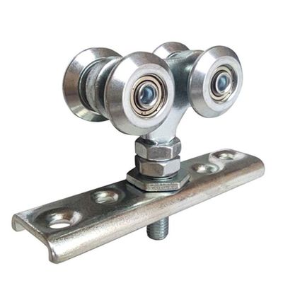 25mm أربع بكرات انزلاق بوابة شماعات عجلات دوارة مع محامل