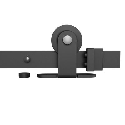 8.8 Ft Barn Door Accessories مجموعة مسار باب بحزام أمامي ذهبي حديث