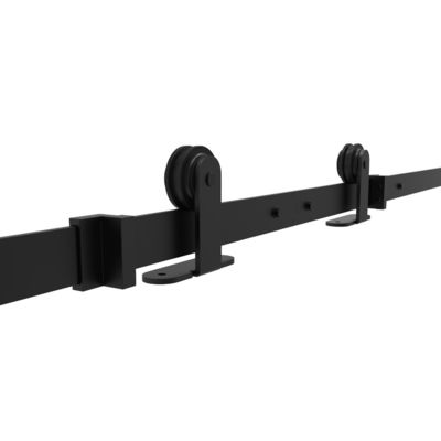 8.8 Ft Barn Door Accessories مجموعة مسار باب بحزام أمامي ذهبي حديث