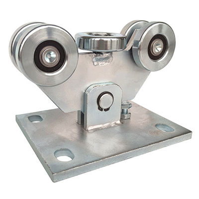 60mm بكرات الصلب المجلفن انزلاق عجلة دعم بوابة ناتئ