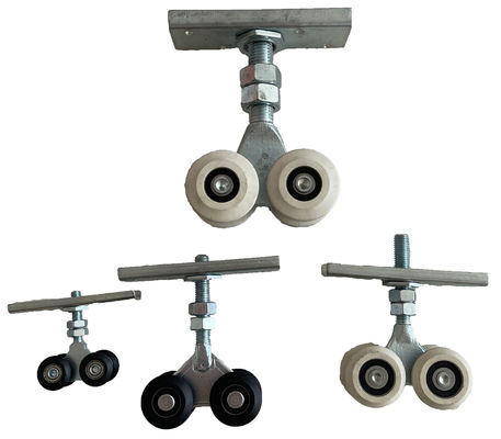 25mm انزلاق الباب العلوي الأسطوانة قوس 2 أو 4 عجلة 3m 100kg تحميل