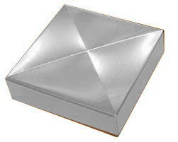 100mm 4x6 8x8 Fence Corner Post Cap for 4x4 6x6 7x7 Silver Pyramid Pillar Cover
