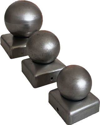 80x80mm قبعات آخر السياج مع الكرة المستديرة المجلفن الأعلى الأبيض الصلب الزخرفية