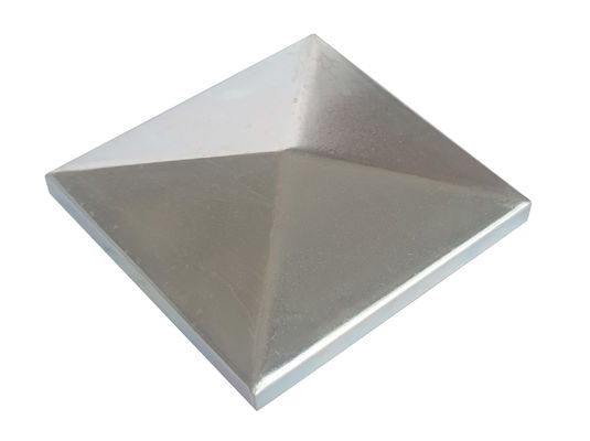 40x40 3 5/8 X 3 5/8 2 X 2 أغطية عمود السياج المجلفن الأبيض الهرمي المعطف
