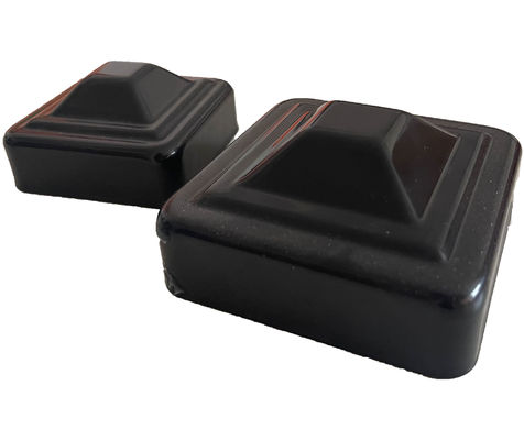 2 3/8 &quot;2 1/2&quot; أغطية أعمدة السياج المجلفن 6 × 6 4 × 4 اللحامات المطلية بالمسحوق داخل وخارج 4 خطوات