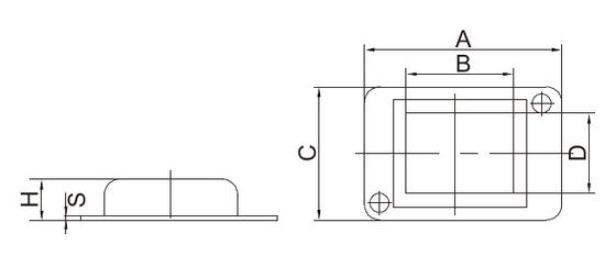 أغطية عمود مجلفنة 6 &quot;3&quot; 6x6 4x4 2x4 1.5mm صفيحة تثبيت فولاذية