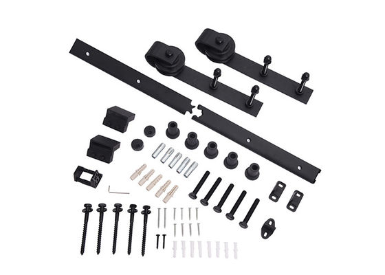 JNK 2 1/4 &quot;Barn Gate Hardware مقابض وأقفال باب الحظيرة الداخلية مع مسار مسطح بطول 2 متر