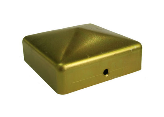 2 بوصة 2.5 &quot;3 1/2&quot; أغطية أعمدة السياج الهرمي الحديدي 6x6 7x7 4x4 5x5 8 X 8 مع ثقوب