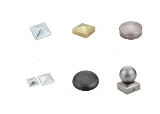 2 بوصة 2.5 &quot;3 1/2&quot; أغطية أعمدة السياج الهرمي الحديدي 6x6 7x7 4x4 5x5 8 X 8 مع ثقوب