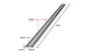 60mm V U Groove Gate Tracks انزلاق الباب شنقا السكك الحديدية للظهر من الباب