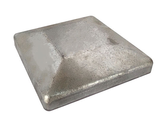 1.5 بوصة 2 1/2 بوصة 1 1/2 &quot;أغطية أعمدة معدنية مربعة 5 × 5 3 × 3 4 × 4 مع رقبة