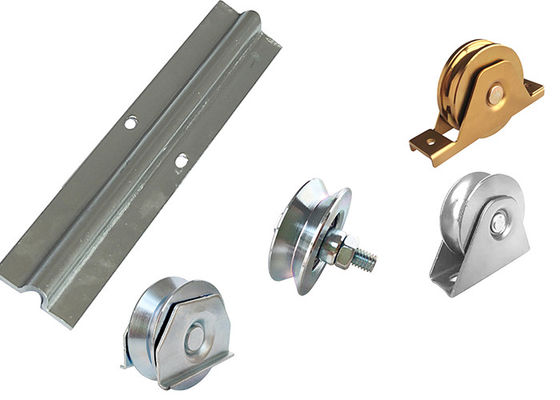 حديد تلسكوبي شديد التحمل 5 متر انزلاق بوابة المسار الأجهزة U Groove Jnk Hardware Kit