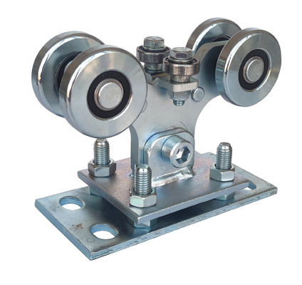6203 Bearing Sliver Zinc قابل للتعديل انزلاق بوابة الرول مع 8 بكرات