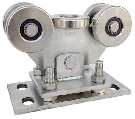 SS304 68mm قابل للتعديل 5 عجلة بوابة ناتئ لمسار 80X80
