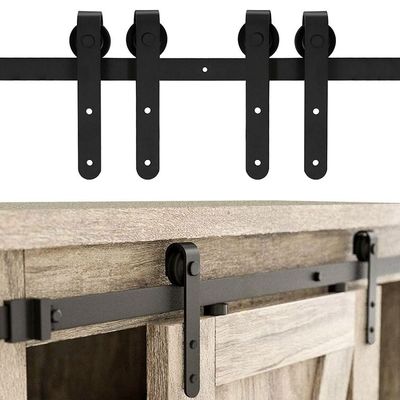 5Ft Mini Single Barn Door Hardware Kit حزام كلاسيكي J شكل شماعات