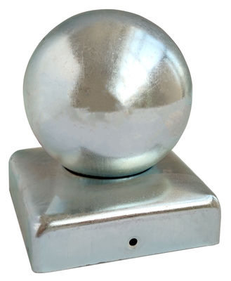 سياج فولاذي مجلفن كروي آخر قبعات مستديرة 100x100mm